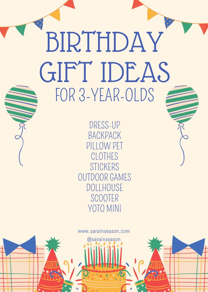 List of gift ideas for 3-year-olds
