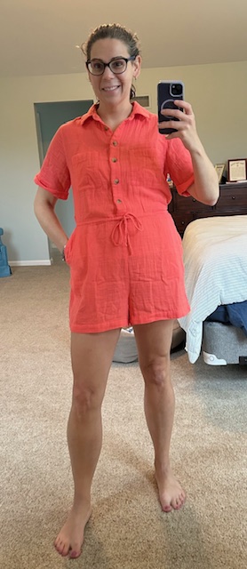 Gauze clothing romper