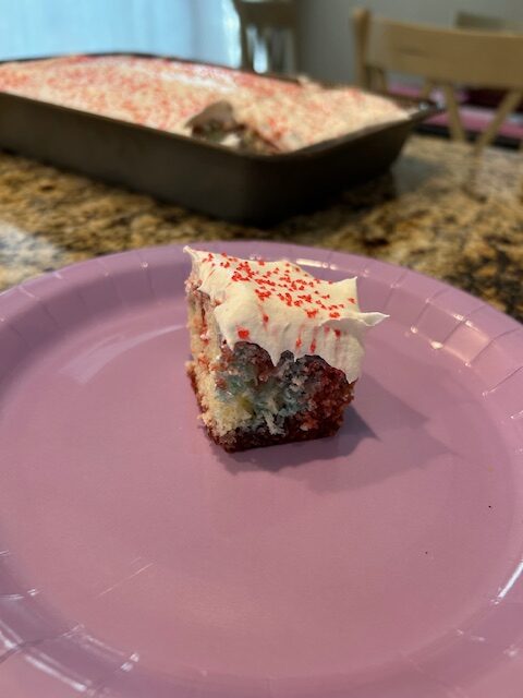 Best Memorial Day desserts - patriotic poke cake