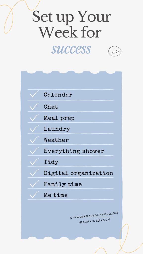 Set up your week for success list