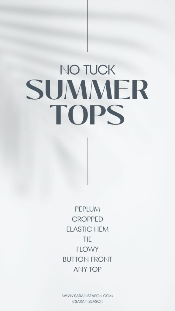 No-tuck summer tops list