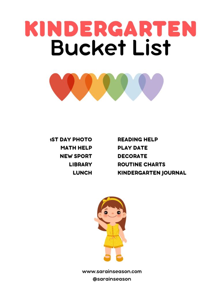 Kindergarten bucket list