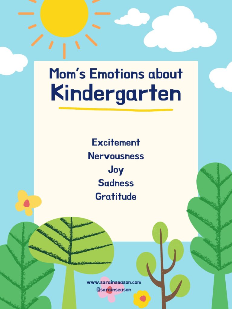 Mom's emotions about kindergarten