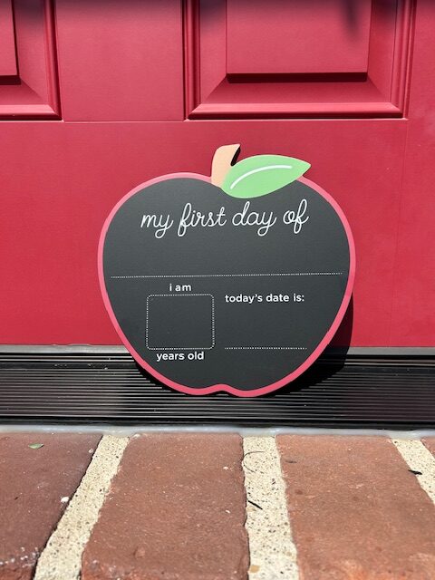 School sign kindergarten bucket list