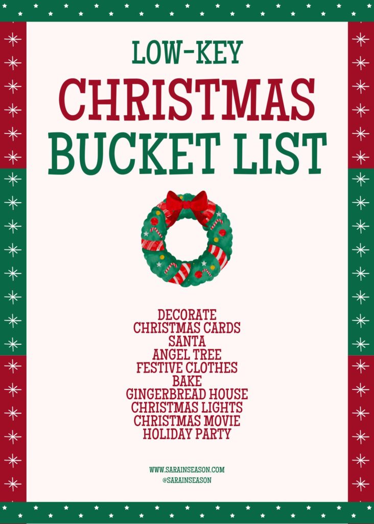 Low-key Christmas Bucket List