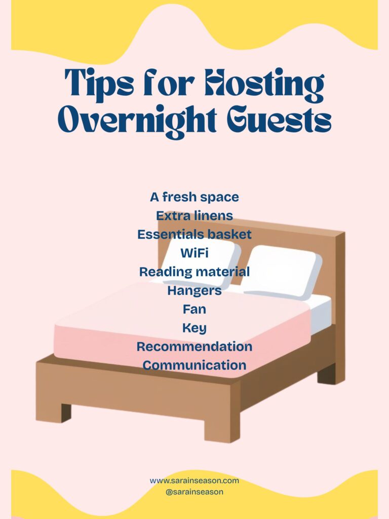 hosting overnight guests list