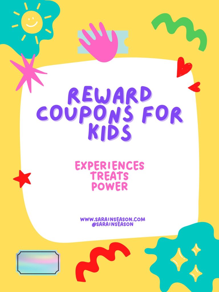 Reward Coupons for Kids list