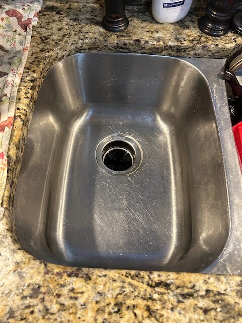 At-home closing shift clean sink