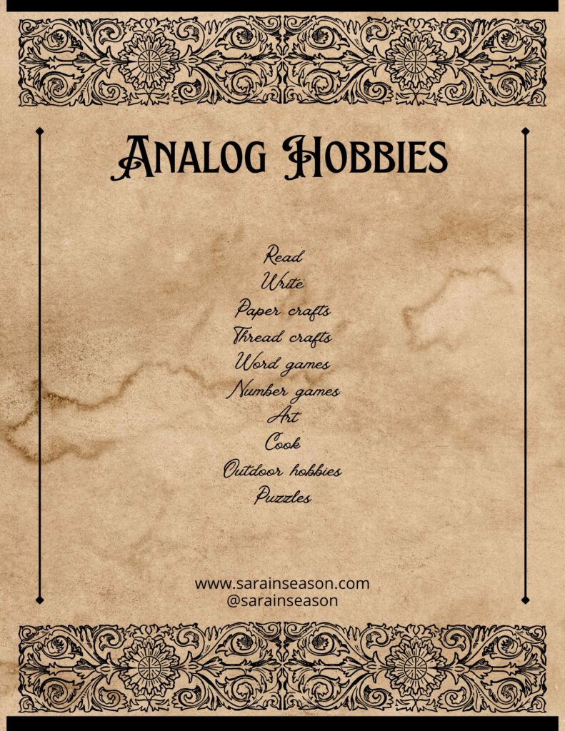 Analog Hobbies list