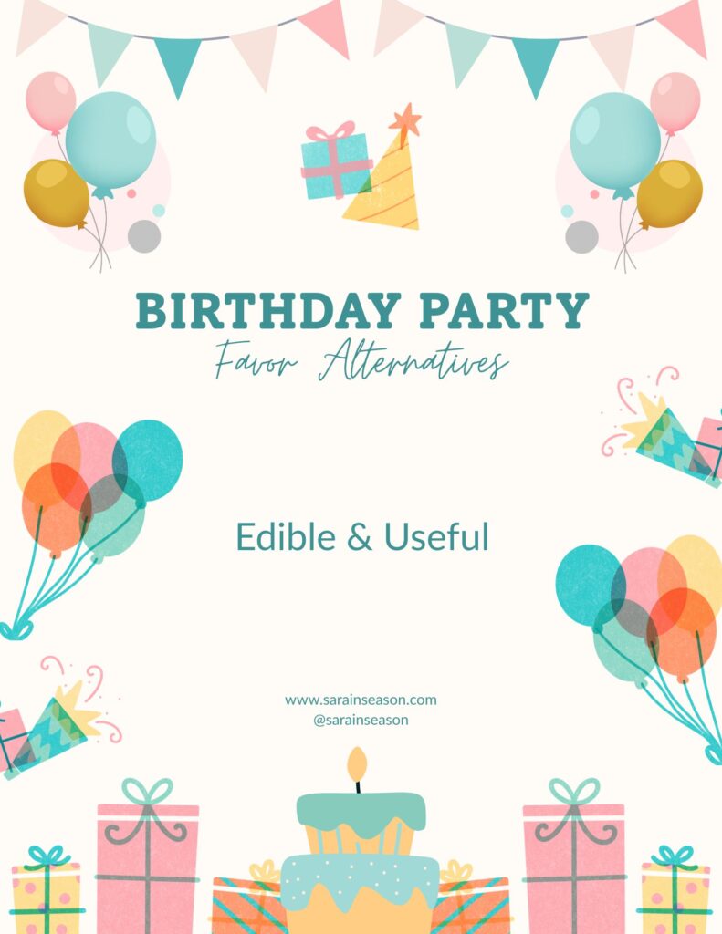 Birthday party favor alternatives
