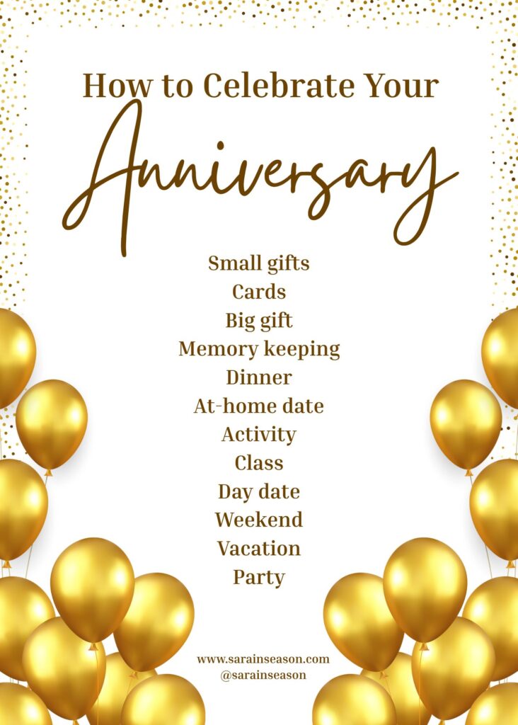 How to celebrate your anniversary