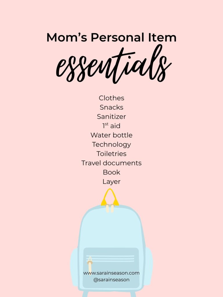 Mom's Personal Item Essentials