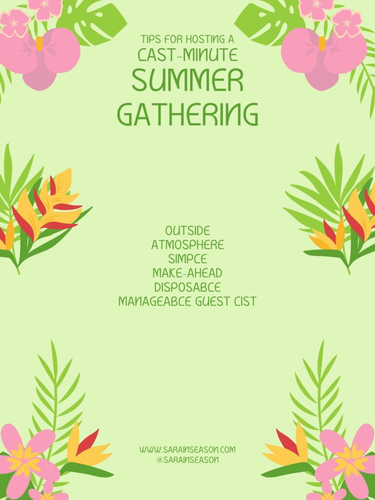 Tips for Hosting a Last-Minute Summer Gathering