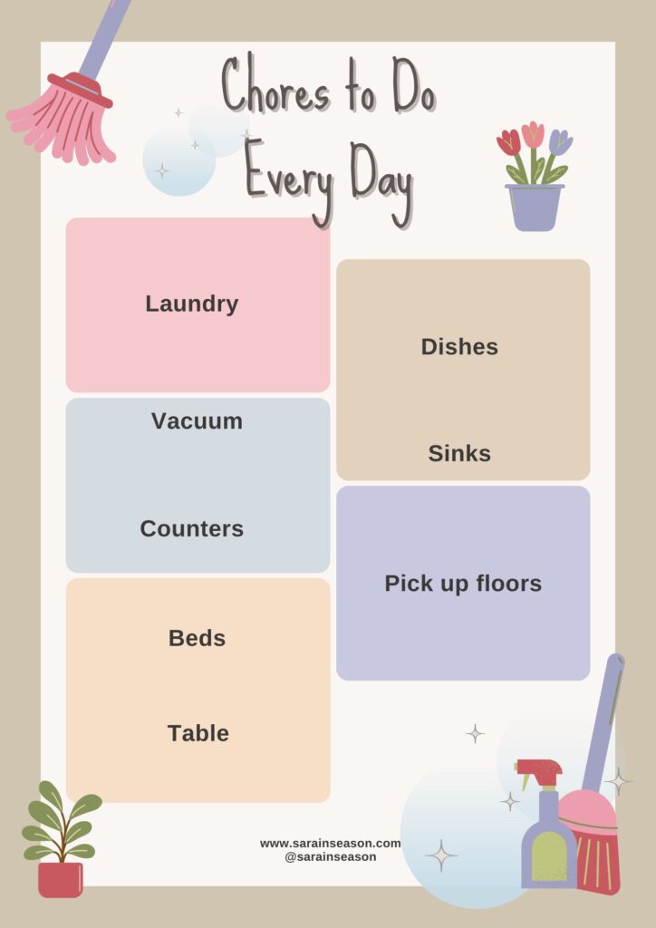 Chores to do every day