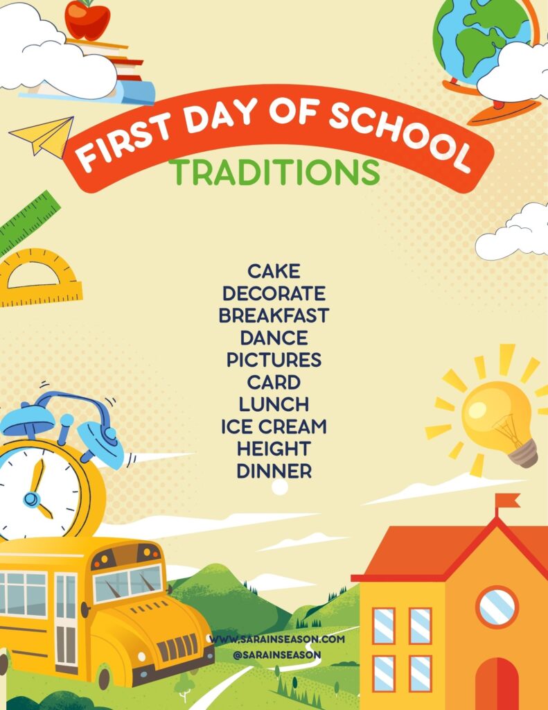 First day of school traditions